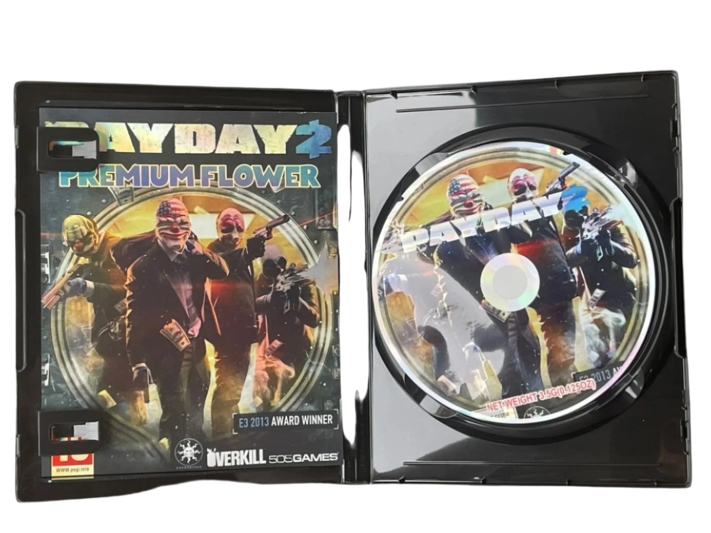 Payday 2 CD/DVD Cases with Mylar Bags 3.5 Grams