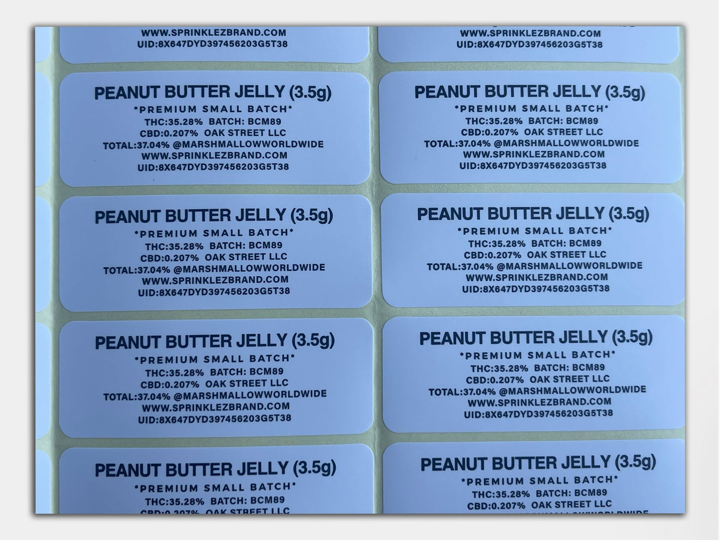 Peanut Butter Jelly Milkshake Sprinklez Mylar Bag 3.5 Grams (Label & Authenticity Stickers Included)