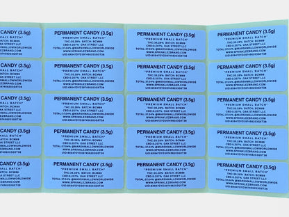 Permanent Candy Zero 3.5G Mylar Bag (Label & Authenticity Stickers Included)