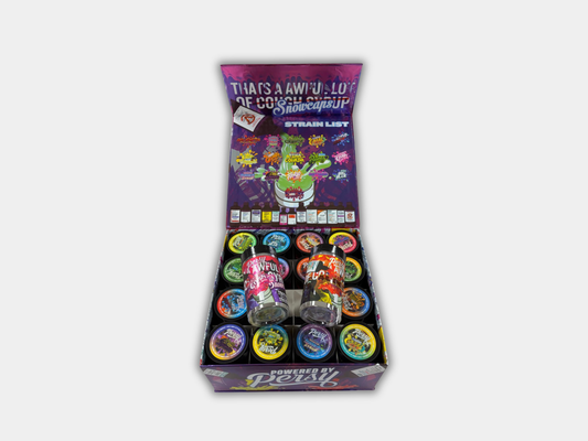 Persy “That’s an Awful Lot of Cough Syrup” Snowcaps – 1oz Mixed Flavor Master Box (16 Jars, Net Wt. 1lb)