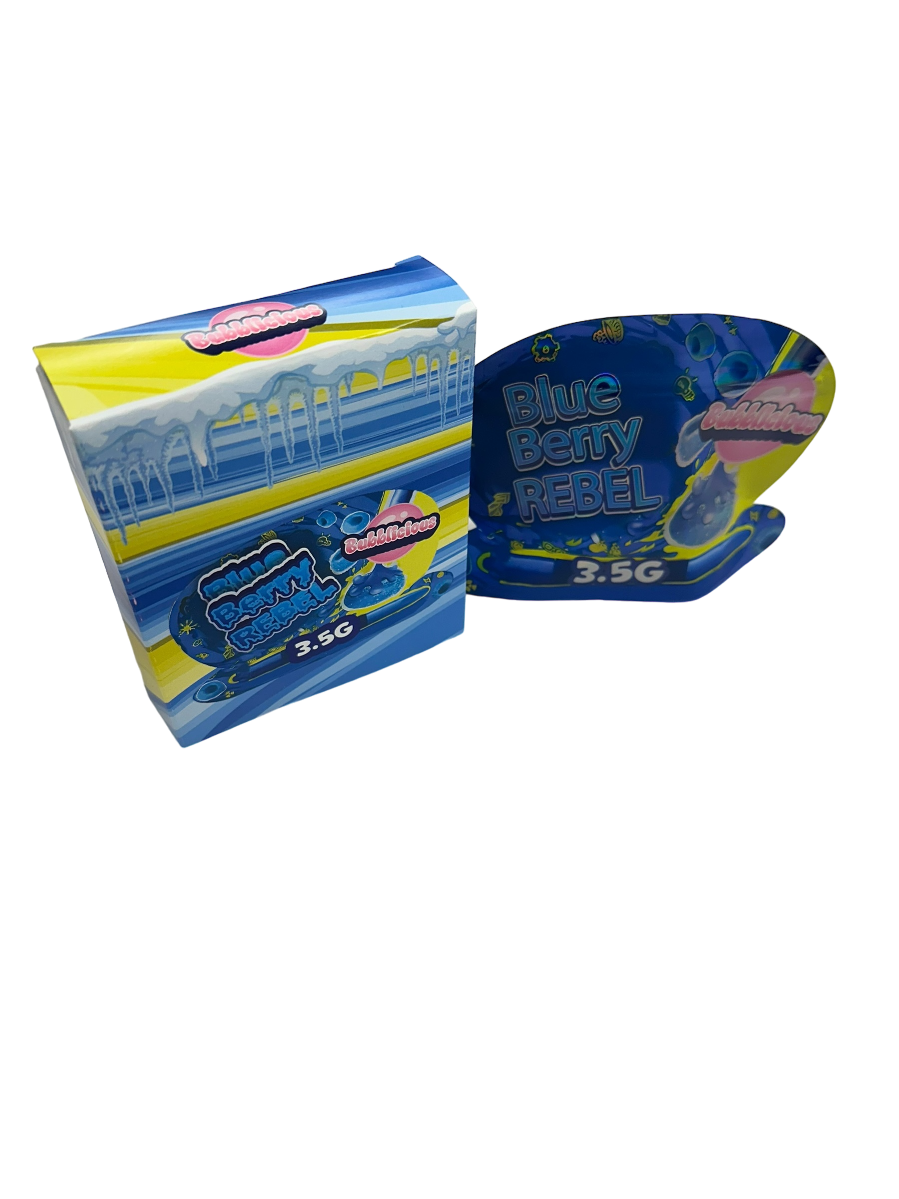 Blue Berry Rebel 3.5g Mylar Bag with BOX