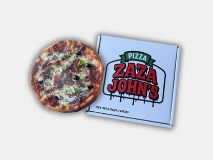 Pizza Zaza John's Pizza Box with Mylar Bag – 3.5G Box Packaging