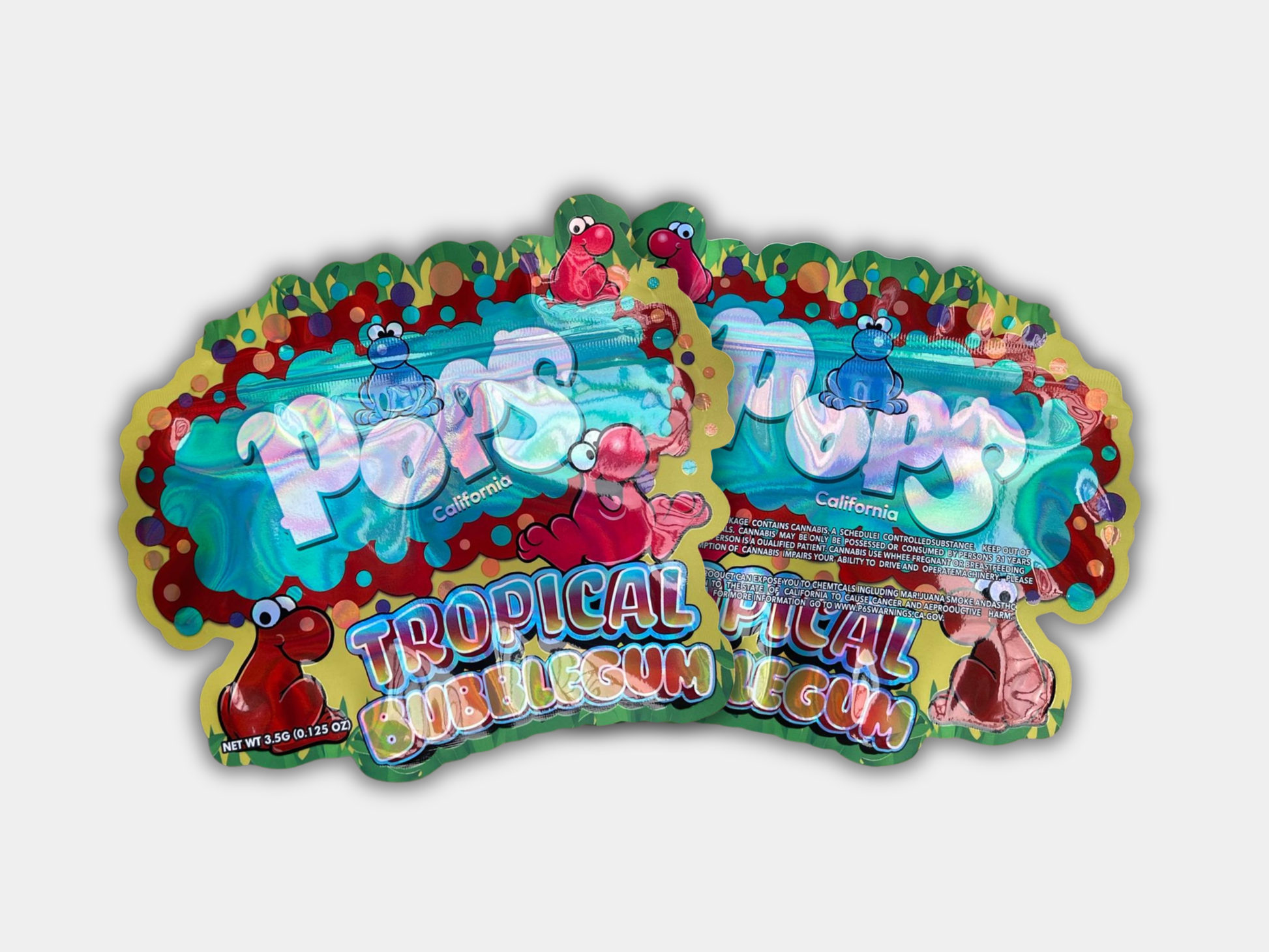 Pops Tropical Bubblegum 3.5G Mylar Bag