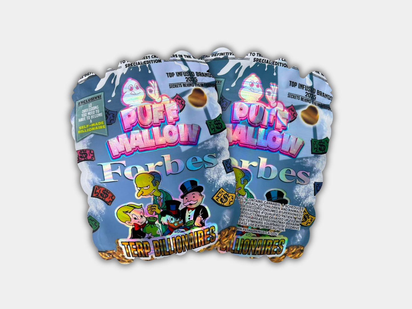 Puff Mallow Forbes Terp Billionaires 3.5G Mylar Bag