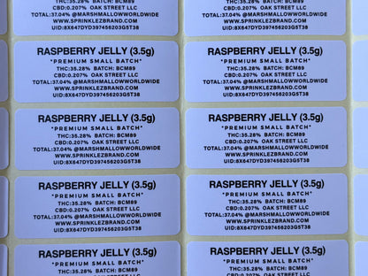 Raspberry Jelly Marshmallow 3.5G Sprinkelz Mylar Bag (Label & Authenticity Stickers Included)