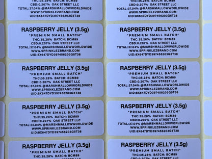 Raspberry Jelly Marshmallow 3.5G Sprinkelz Mylar Bag (Label & Authenticity Stickers Included)