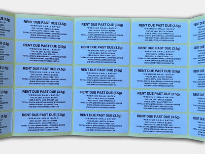 Rent Due 3.5G Torch World Mylar Bag (Label & Authenticity Stickers Included)