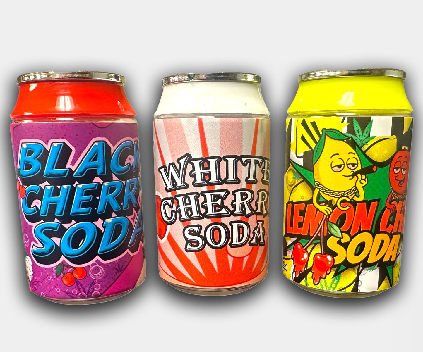 GMM Custom Printed Designed Limited Edition 3.5g Soda Can Design Plastic Jars