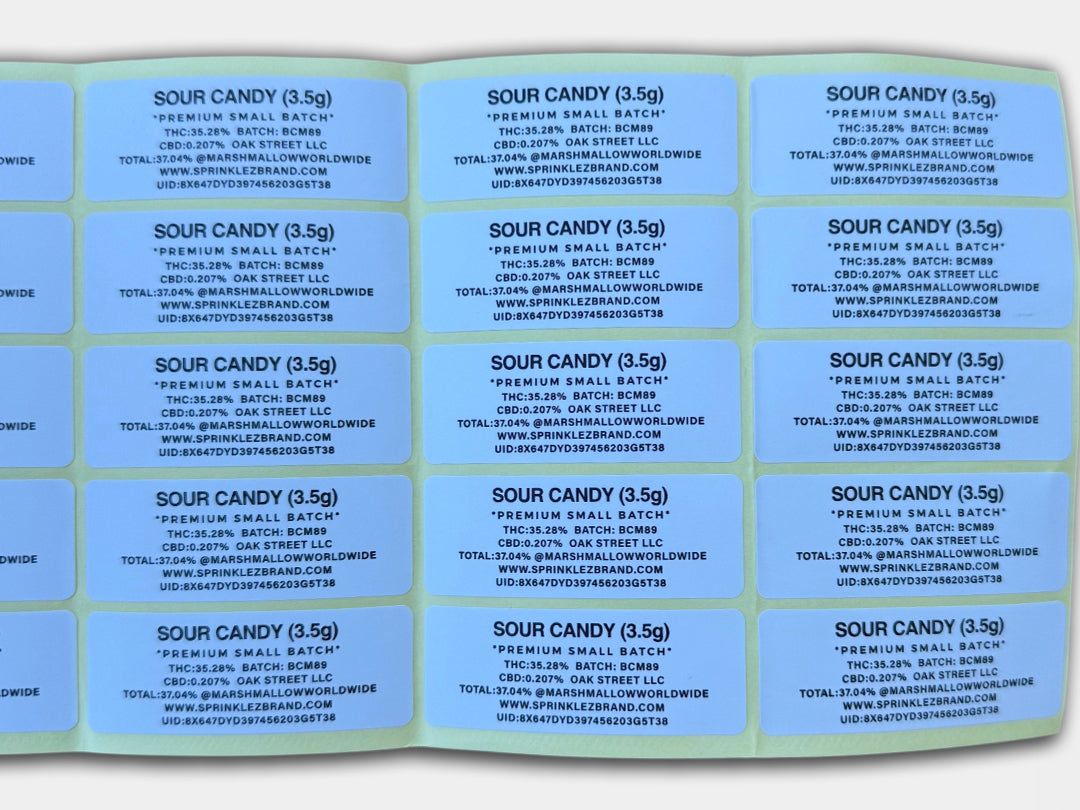 Sour Candy Zero 3.5G Sprinkelz Mylar Bag (Label & Authenticity Stickers Included)