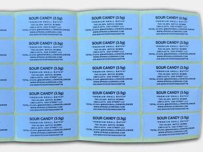 Sour Candy Zero 3.5G Sprinkelz Mylar Bag (Label & Authenticity Stickers Included)