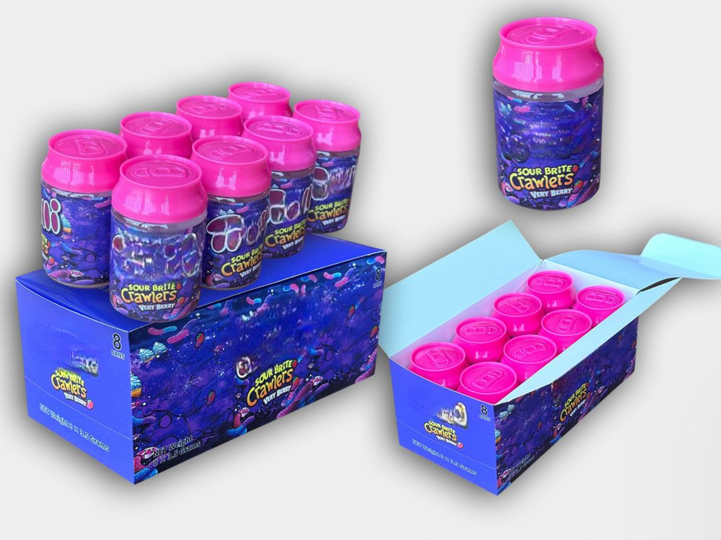 Sour Brite Crawlers Very Berry Soda Cans – Master Box (8 Cans)