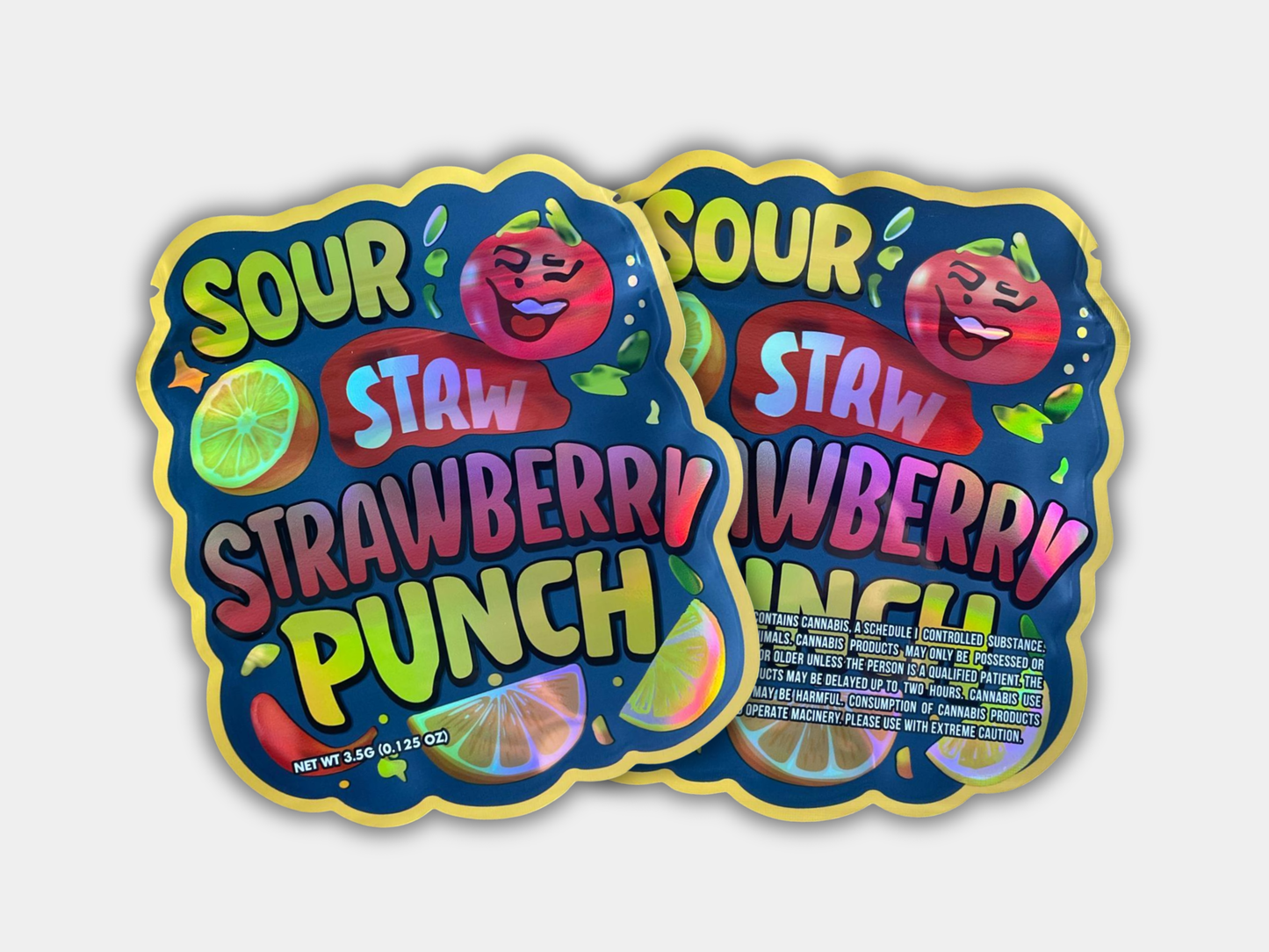 Sour Strawberry Punch 3.5G Mylar Bag