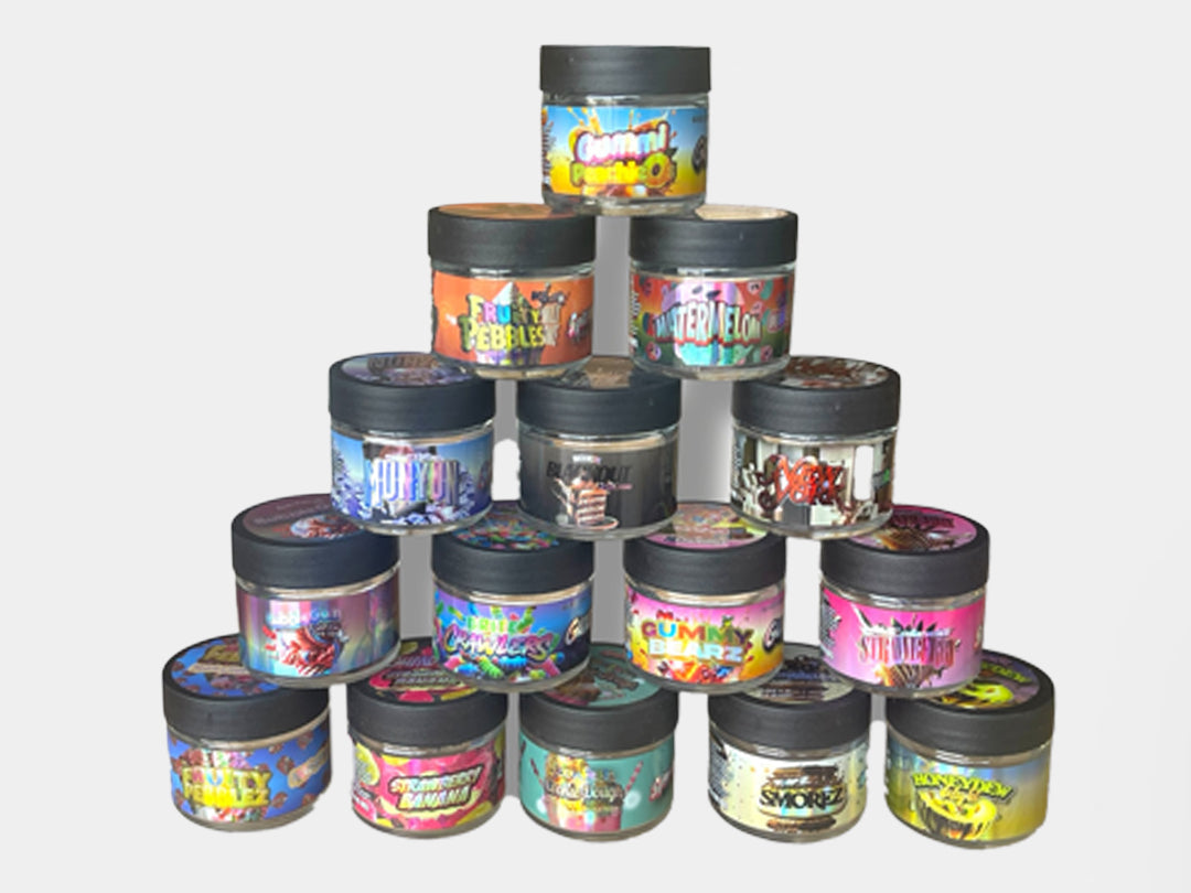 VARIETY PACK SPRINKLEZ GLASS JARS - 32 DESIGNS WITH MASTER BOX (EMPTY JARS)