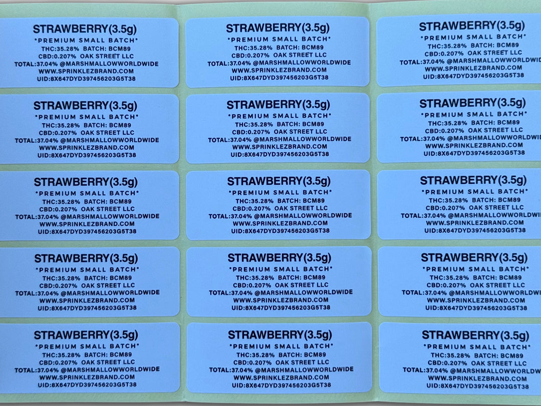 Strawberry Marshmallow 3.5G Mylar Bag (Label & Authenticity Stickers Included)