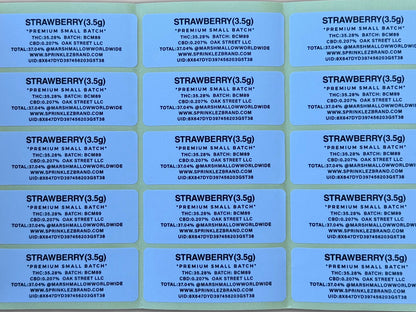 Strawberry Marshmallow 3.5G Mylar Bag (Label & Authenticity Stickers Included)