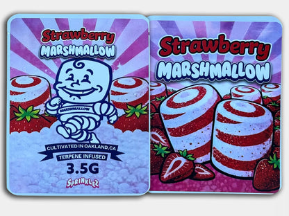 Strawberry Marshmallow 3.5G Mylar Bag (Label & Authenticity Stickers Included)