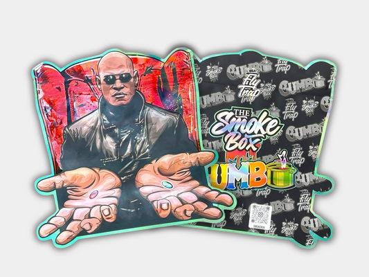 The Smoke Box Mylar bag designed for 3.5 grams. This smell-proof packaging locks in freshness while featuring a modern design for reliable and secure storage.