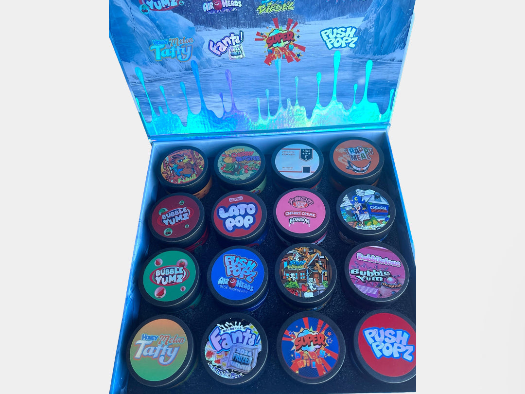 16 DESIGNS VARIETY PACK GLASS JARS WITH MASTER BOX (EMPTY JARS)