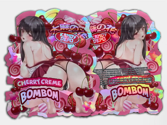 Cherry Creme Bombom 3.5G Holographic Mylar Bag