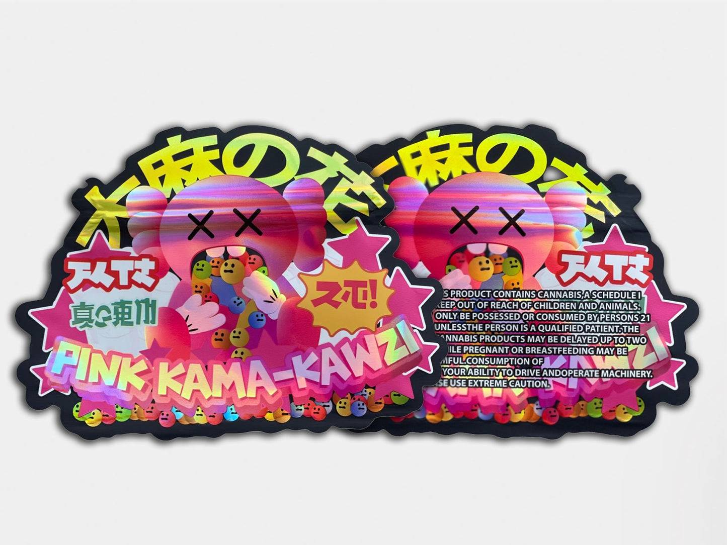 Pink Kama-Kawzi 3.5G Holographic Mylar Bag