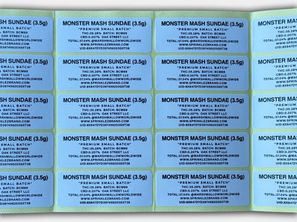 Monster Mash Sundae 3.5G Sprinkelz Mylar Bag (Label & Authenticity Stickers Included)