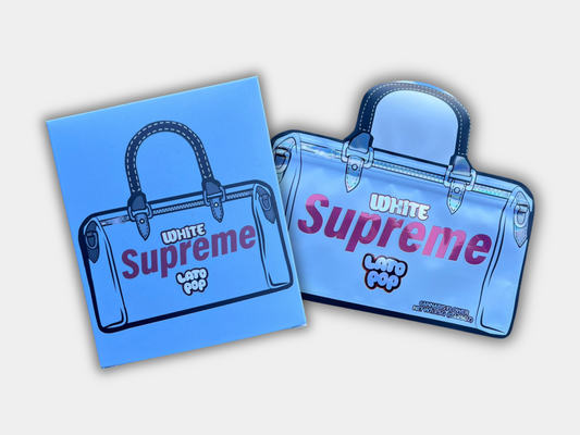 White Supreme Lato Pop 3.5g Mylar Bag with BOX