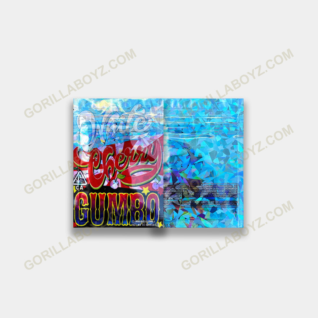 White Cherry Gumbo 1 gram mylar bags