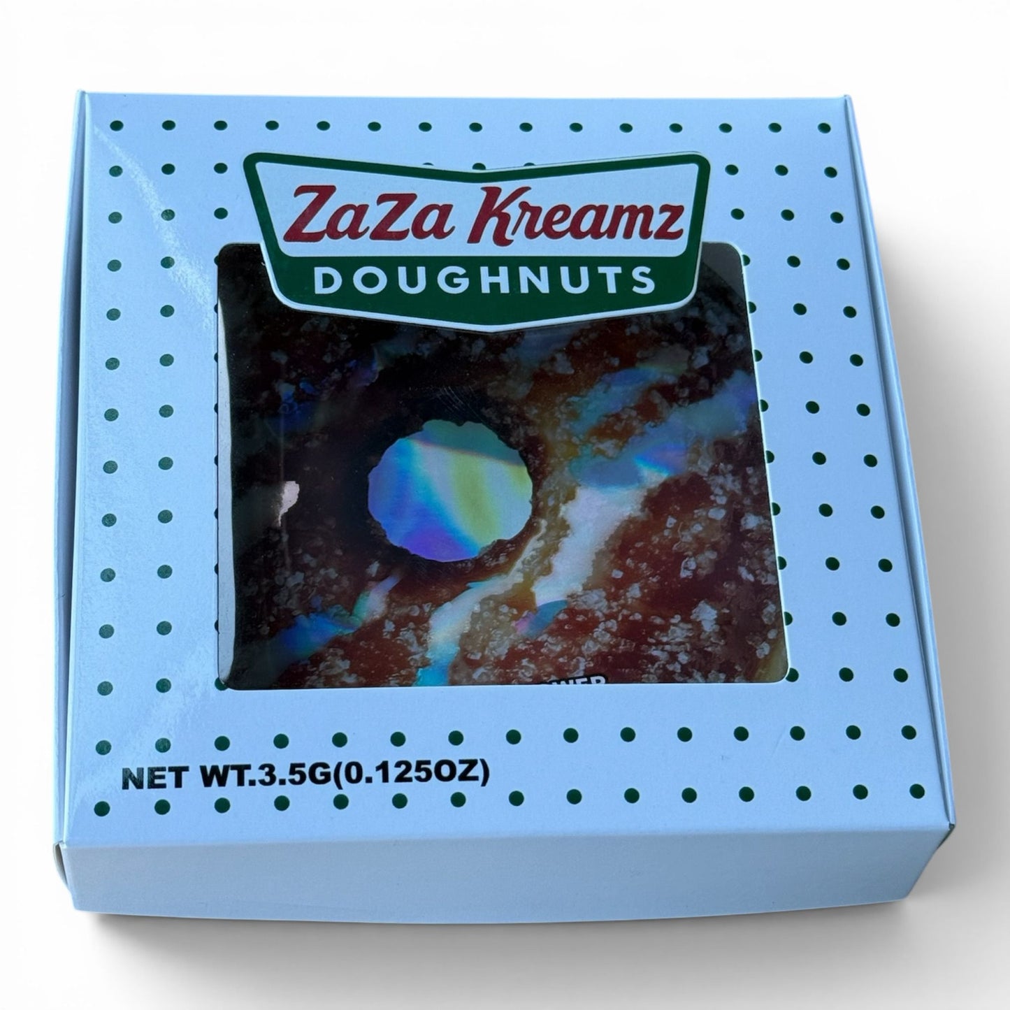 ZaZa Kreamz Doughnuts Frosted Mylar Bag + Matching Box (3.5G)