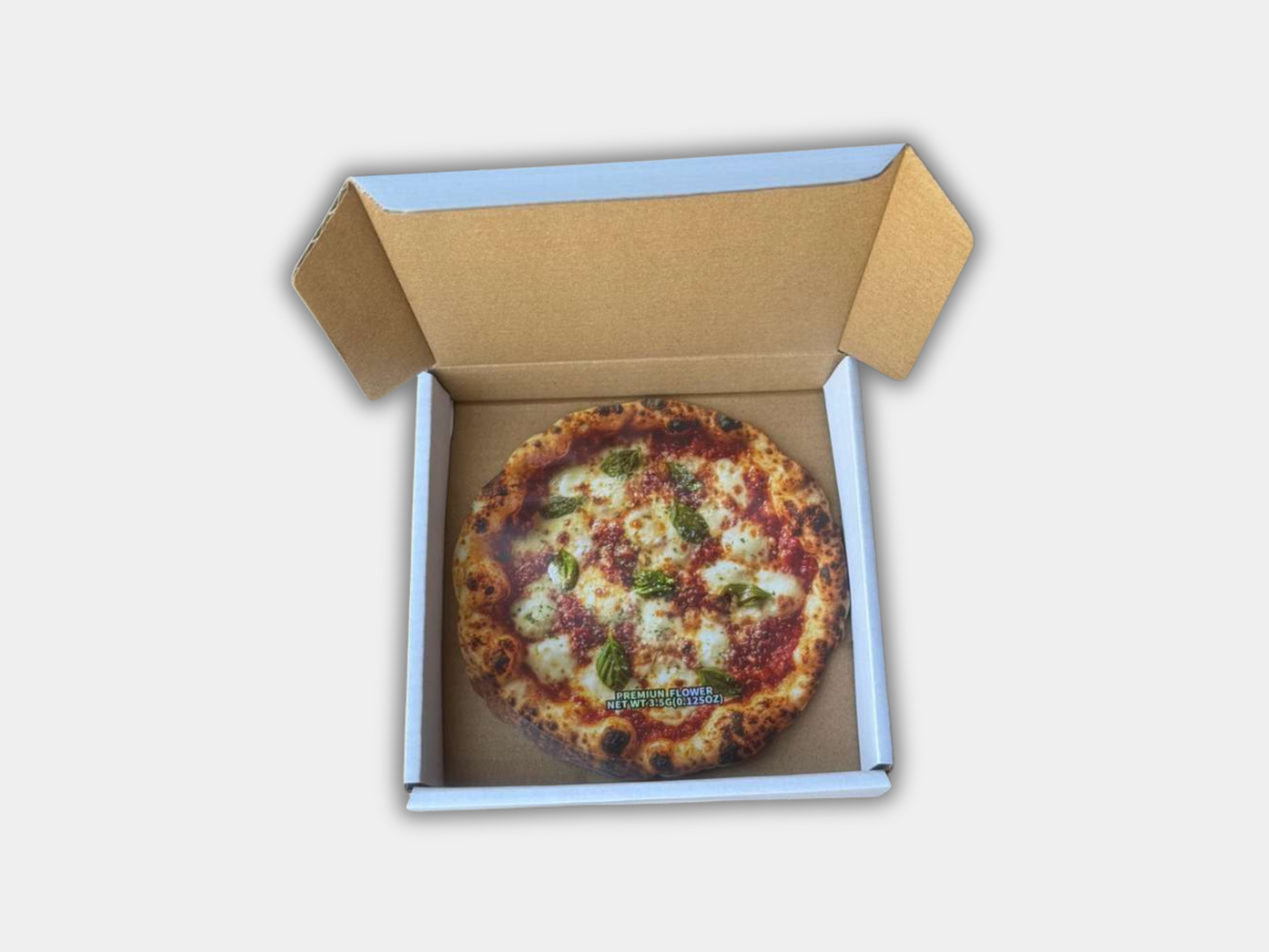 Zaza Hut Pizza Box with Mylar Bag – 3.5G Box Packaging 3