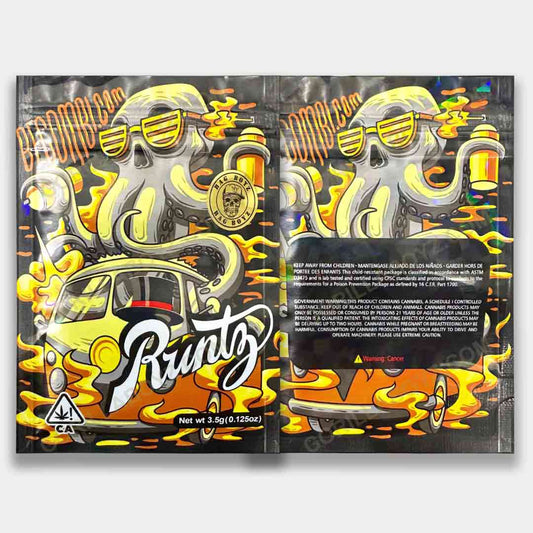 Becombi Runtz holographic mylar bags 3.5 grams
