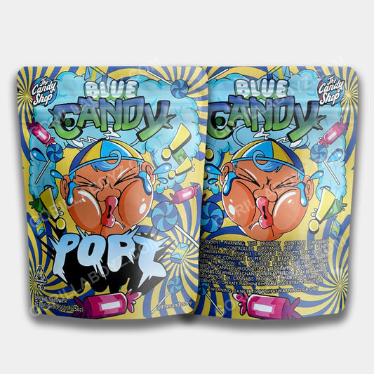 Blue Candy Popz mylar bags 3.5 grams