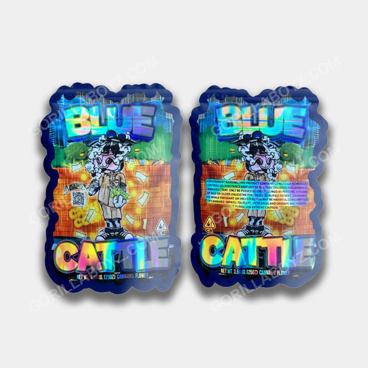 Blue Cattle 3.5 gram mylar bags