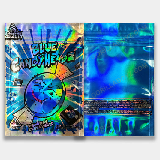 Blue Candy Headz mylar bags 3.5 grams