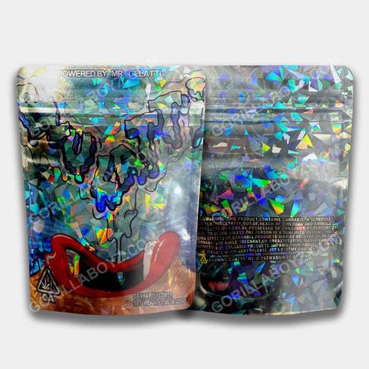 Blue Latti mylar bags 3.5 grams