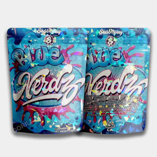 Blue Nerdz Holographic Mylar Bag 3.5 Grams