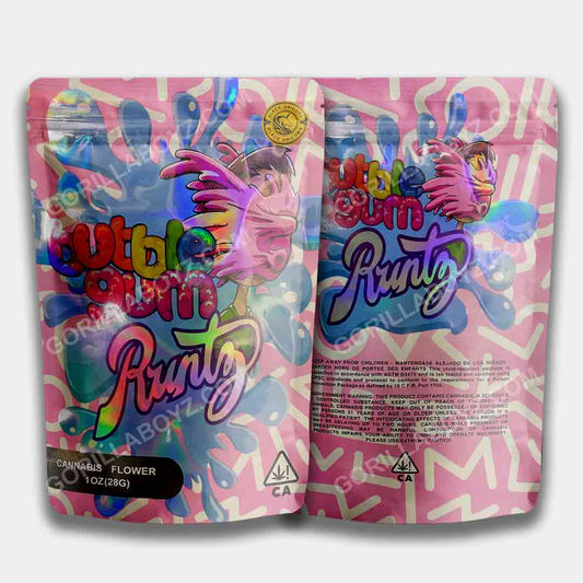 Bubblegum Runtz holographic 1 ounce mylar bags