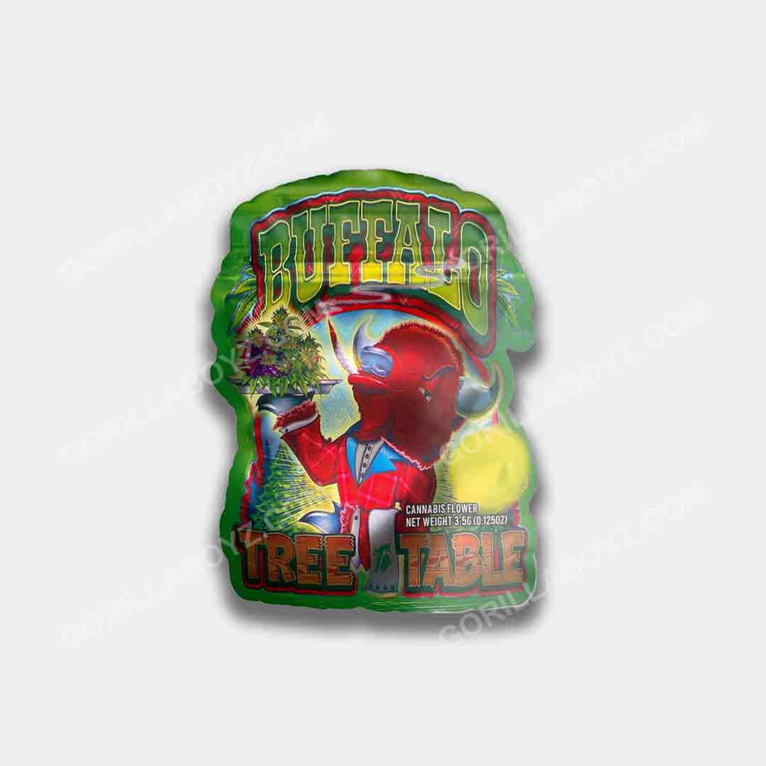 Buffalo Tree Table mylar bags 3.5 grams 3D design