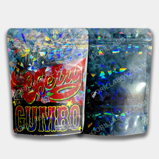 White Cherry Gumbo mylar bags 3.5 grams