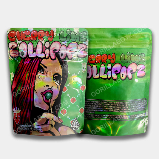 Cherry Lime Zollipopz mylar bags 3.5 grams
