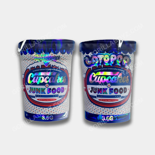 Cupcakes Junk Food Mylar Bag 3.5 Grams