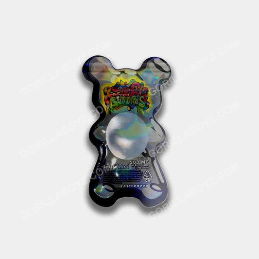 dank gummies silver edible mylar bags 500mg