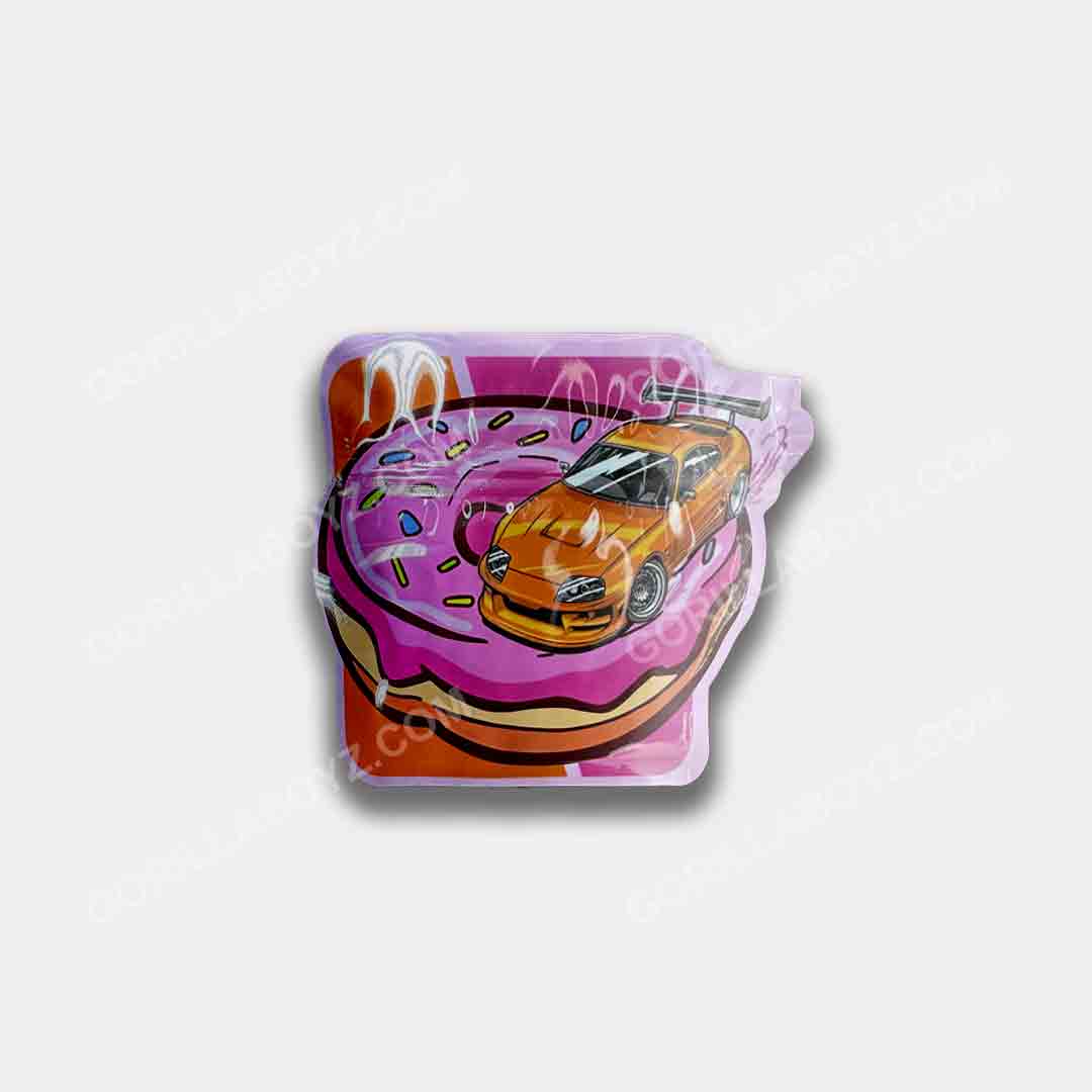 Pink Donut mylar bags 3.5 grams