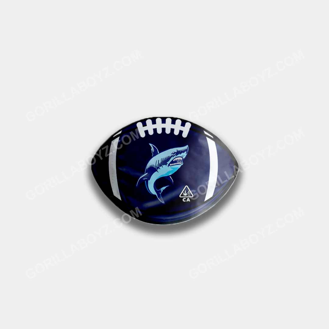 Football Shark 3D mylar bags 3.5 grams