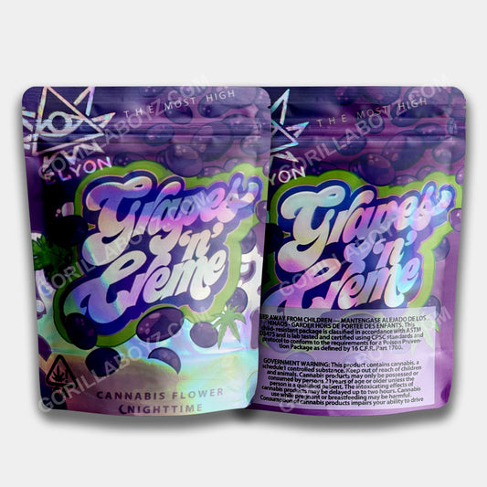 Grapes N Creme mylar bags 3.5 grams