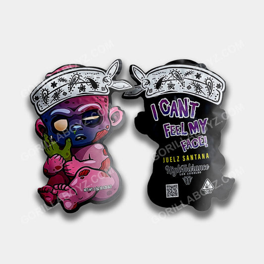 I Cant Feel My Face mylar bags 3.5 grams