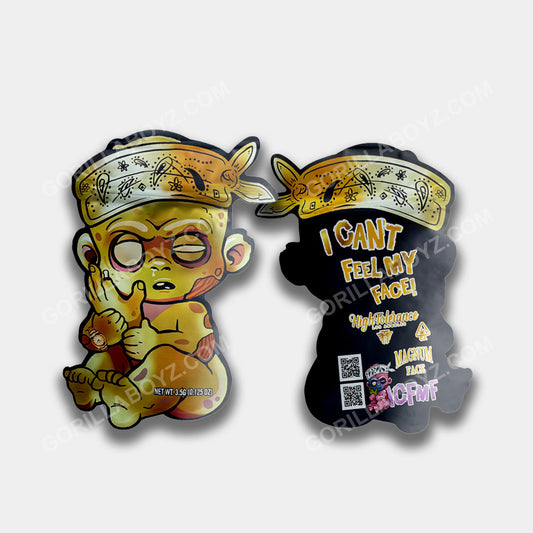 I Can't Feel My Face (Gold) mylar bags 3.5 grams