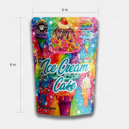 ice cream cake 1 oz mylar bags