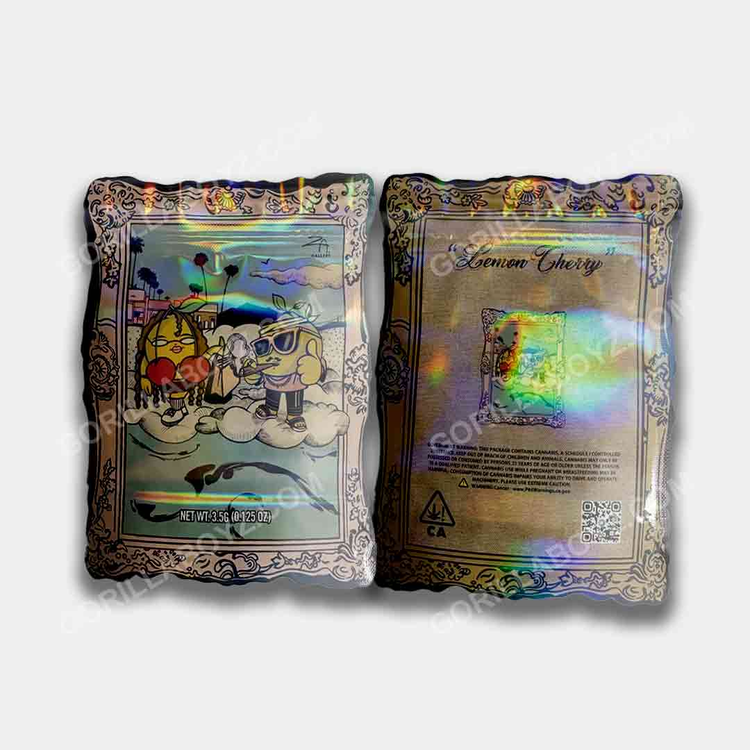 Lemon Cherry holographic mylar bags 3.5 grams