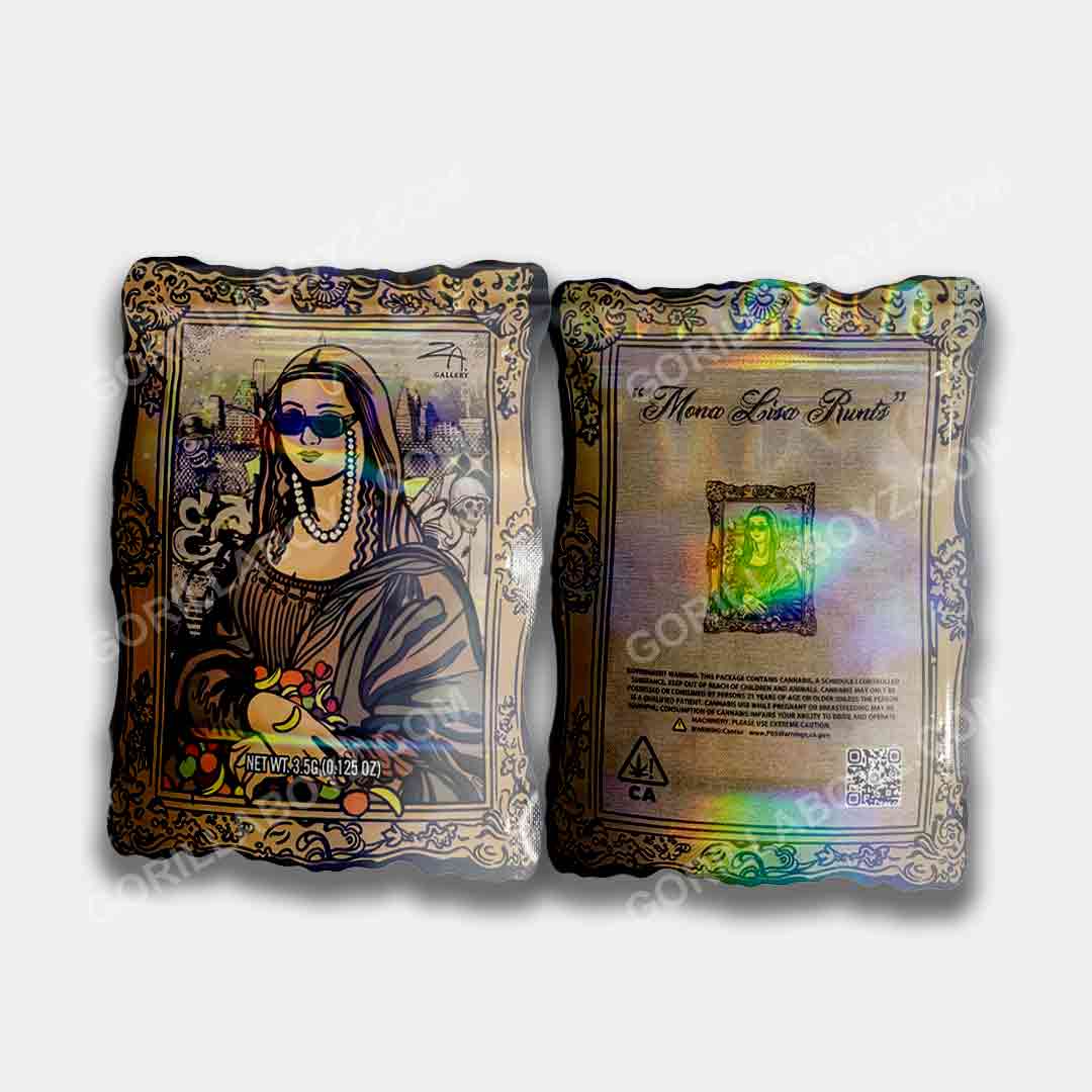 Mona Lisa Runtz mylar bags 3.5 grams holographic