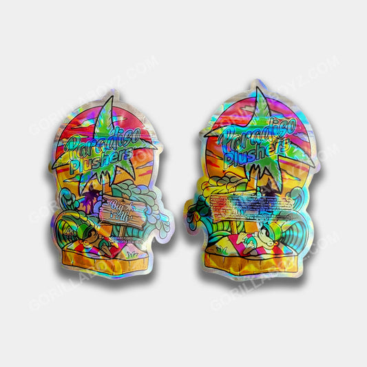 Paradise Plushers Holographic mylar bags 3.5 grams